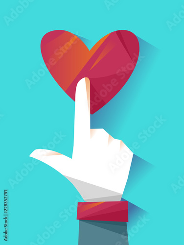 Hand Online Donation Button...