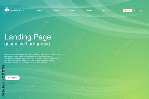 Landing page business vector template. Flat vector illustration