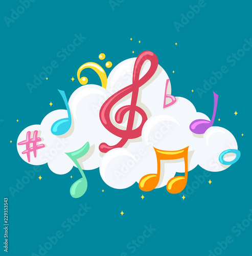 Online Music Lullaby Illustration