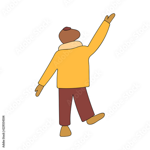 Man dressed in winter clothes