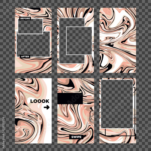 Editable Stories template. Streaming. Mockup for photo isolated on transparent background