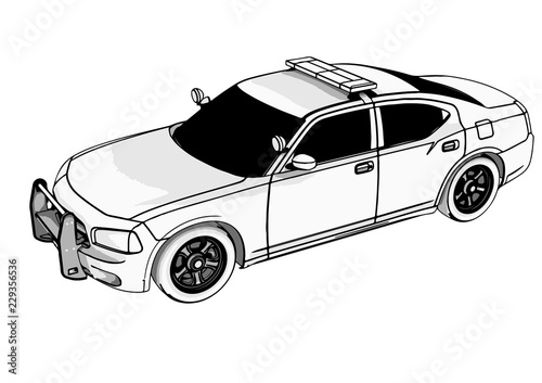 police car vector