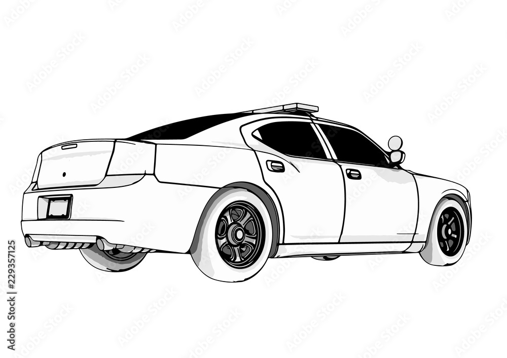 Fototapeta premium police car vector