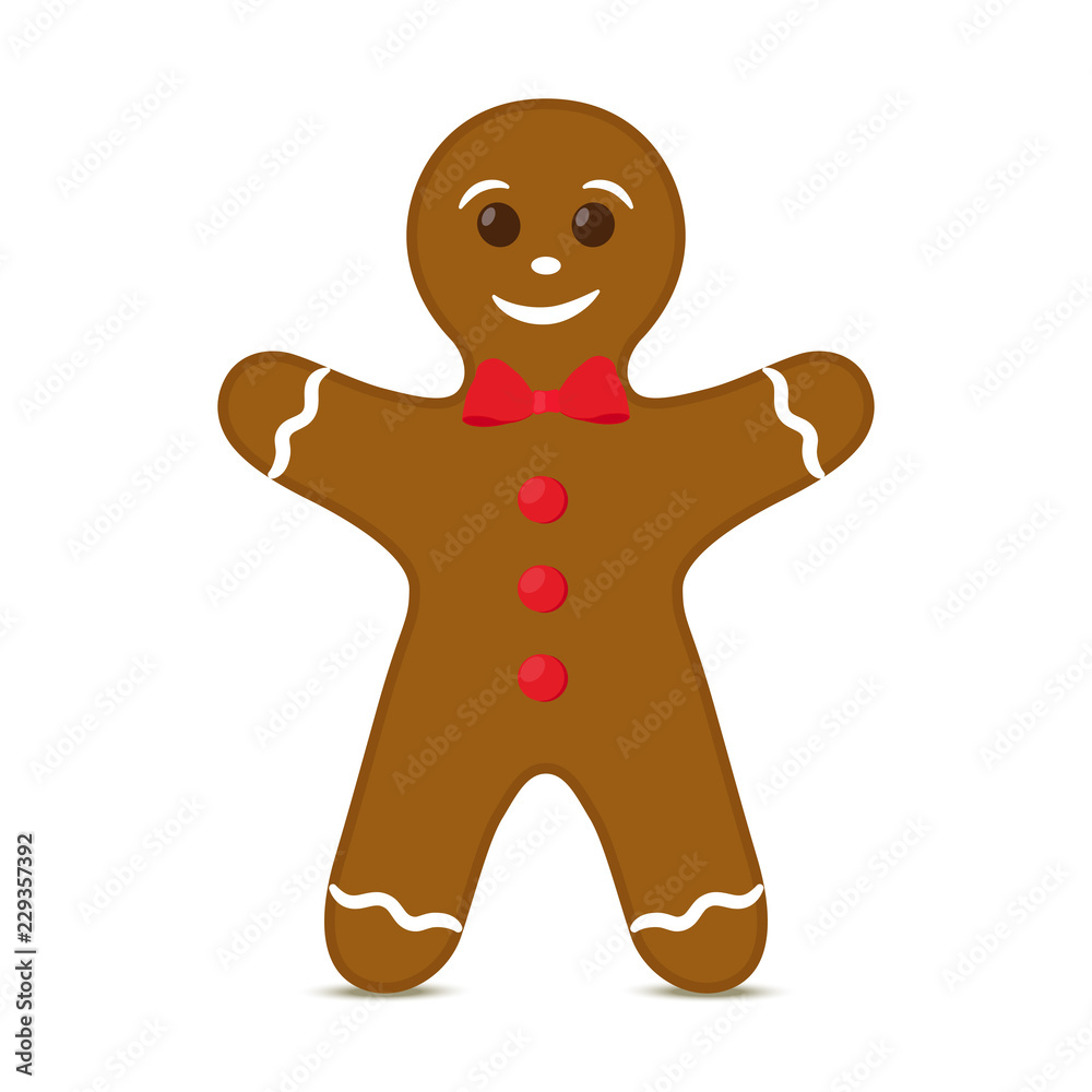 Vector gingerbread man for Christmas holiday. Cookie, biscuit Vector gingerbread man for Christmas holiday. Cookie, biscuit