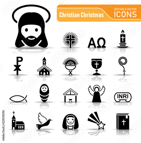 Christian Christmas - Icons (Black)