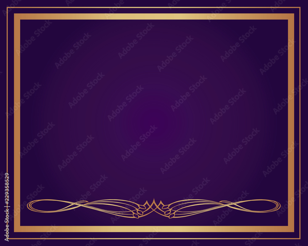 Premium Vector  Luxury purple background with gold outline abstract  background luxury elegant design