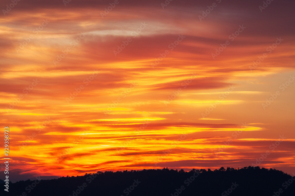 Fototapeta premium sunset in the sky