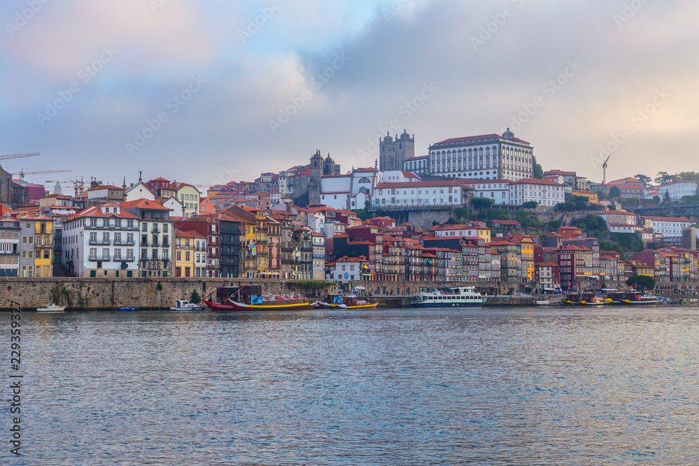 The Douro River through the Portuguese city of Porto.