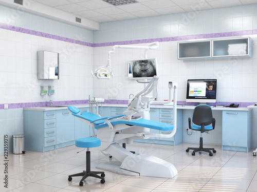 3D rendering modern dentist's office © apopium