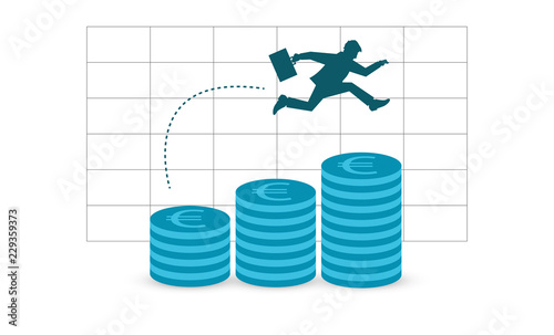 salto, business, qualità, successo, grafico