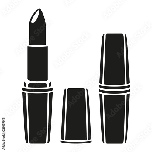 Black and white lipstick silhouette