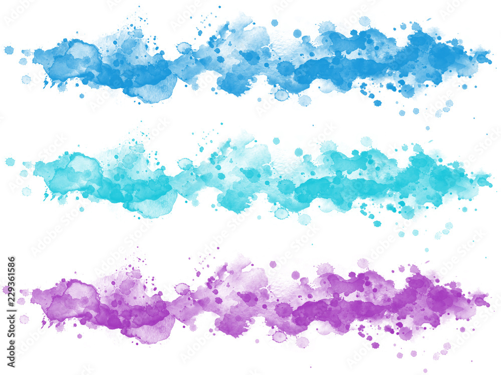 türkiser, blauer und violetter Hintergrund im Wasserfarben und Aquarell Design türkiser, blauer und violetter Hintergrund im Wasserfarben und Aquarell Design