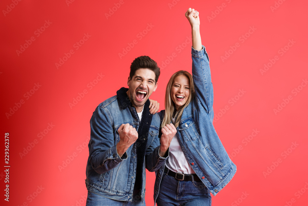 Obraz premium Portrait of a happy young couple