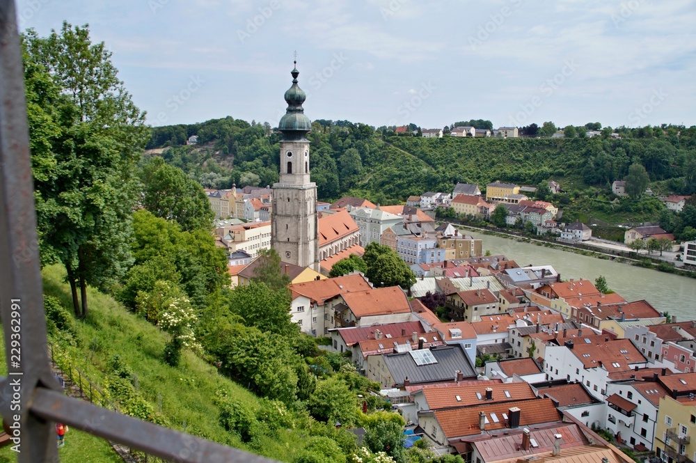 Burghausen - Blick auf die Stadt