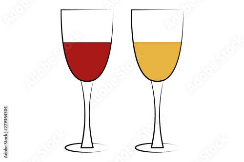 Copa con vino y sidra. 