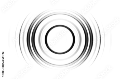 Abstract black vortex, circle spin on white background