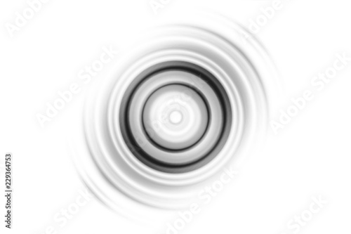 Abstract, black sound waves oscillating on white background