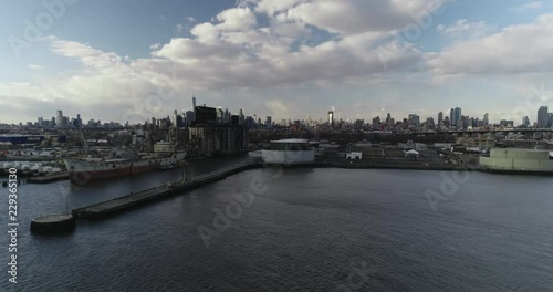 Wallpaper Mural Aerial of Brooklyn, New York Docks Torontodigital.ca