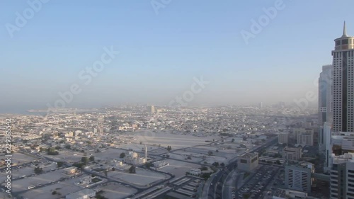 Panning shot of cityscape - Dubai