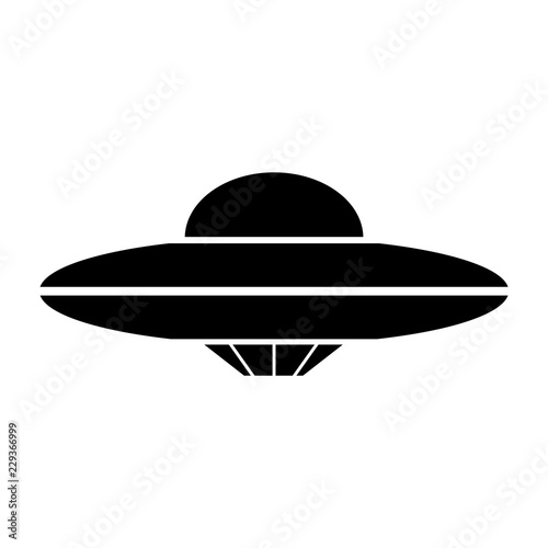 UFO icon, logo on white background