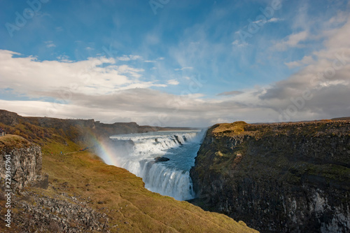 Gullfoss watherfall, Golden Falls,  Iceland, South West Iceland, Golden Circle tour