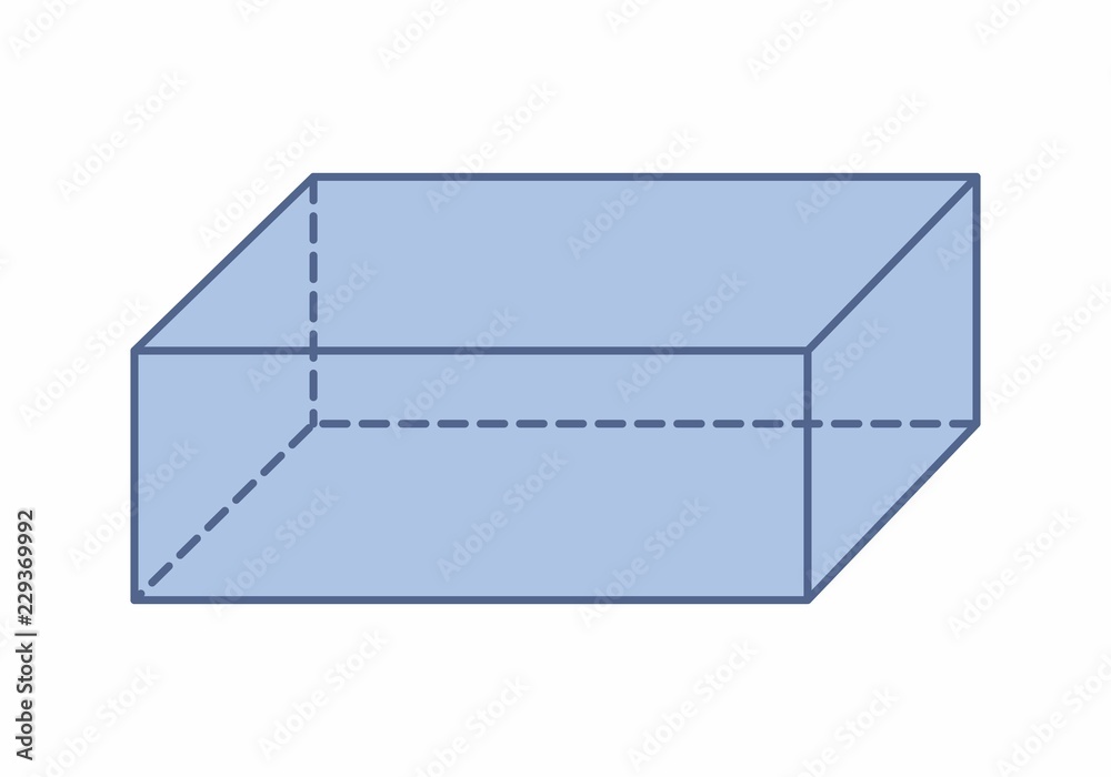 Isolated rectangular prism illustration