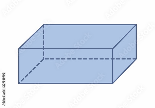 Isolated rectangular prism illustration