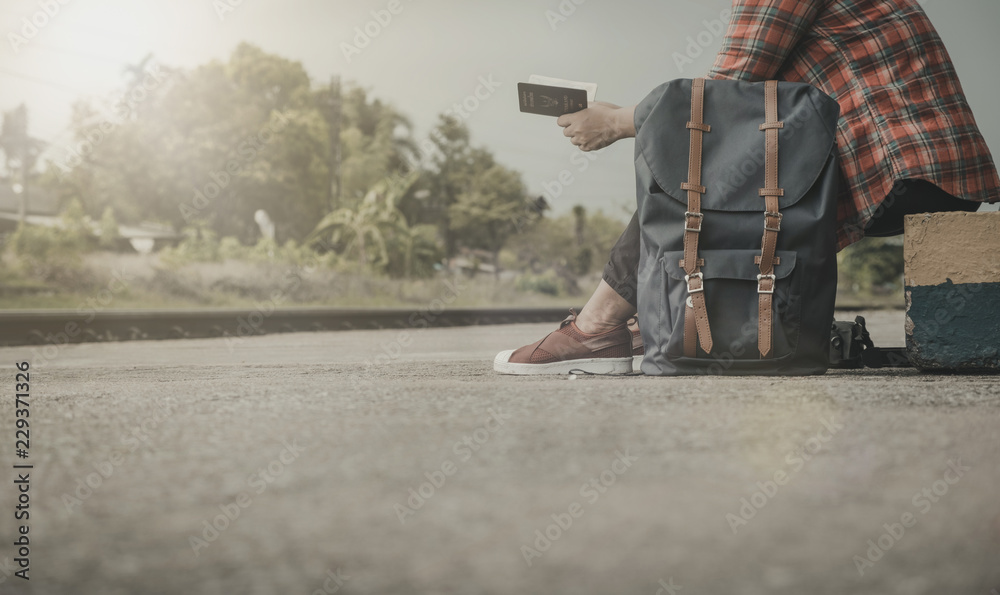 Tourists who travel in various places. To find the identity and new friends. Vintage style. Tourists who travel in various places. To find the identity and new friends. Vintage style.