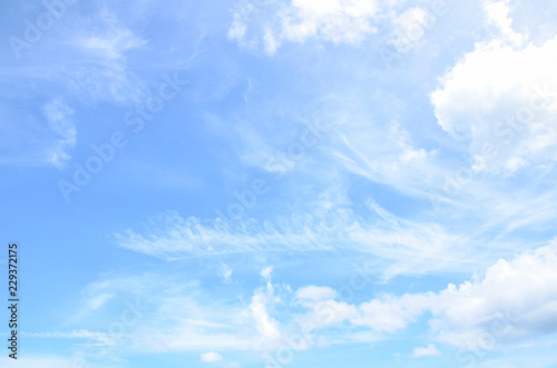 Bright sky with cloud background element.