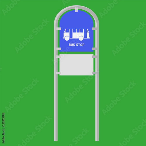bus sign stop vector illustration