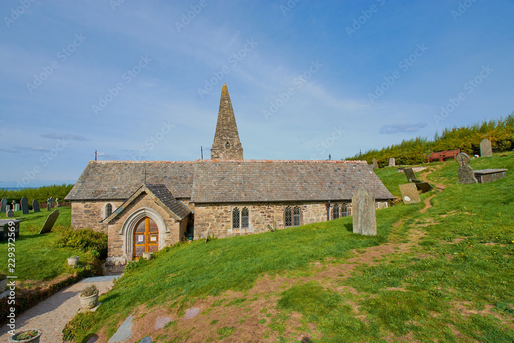 The 12th century St Enodoc Church Trebetherick, is the resting place of Poet Laureate Sir John Betjeman. Cornwall England The 12th century St Enodoc Church Trebetherick, is the resting place of Poet Laureate Sir John Betjeman. Cornwall England