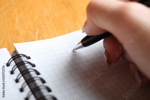 Canvas Print Writing in empty notepad