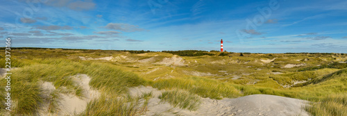 Panorama Insel Amrum mit Leuchtturm