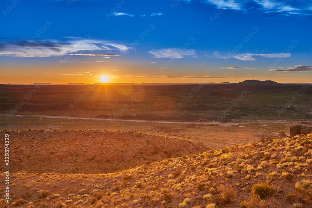 Sunset at Petrified Forest National Park, AZ Sunset at Petrified Forest National Park, AZ