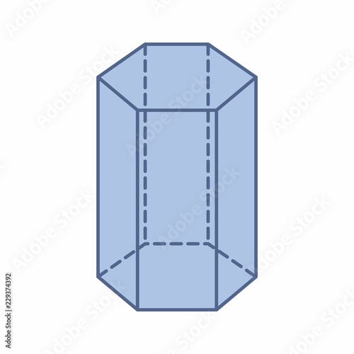 Hexagonal prism illustration