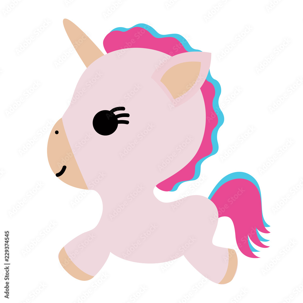 Unicorn. Fairy-tale character. Isolated object. Flat design Unicorn. Fairy-tale character. Isolated object. Flat design