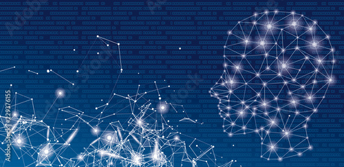 Data Network Human Head Header Background
