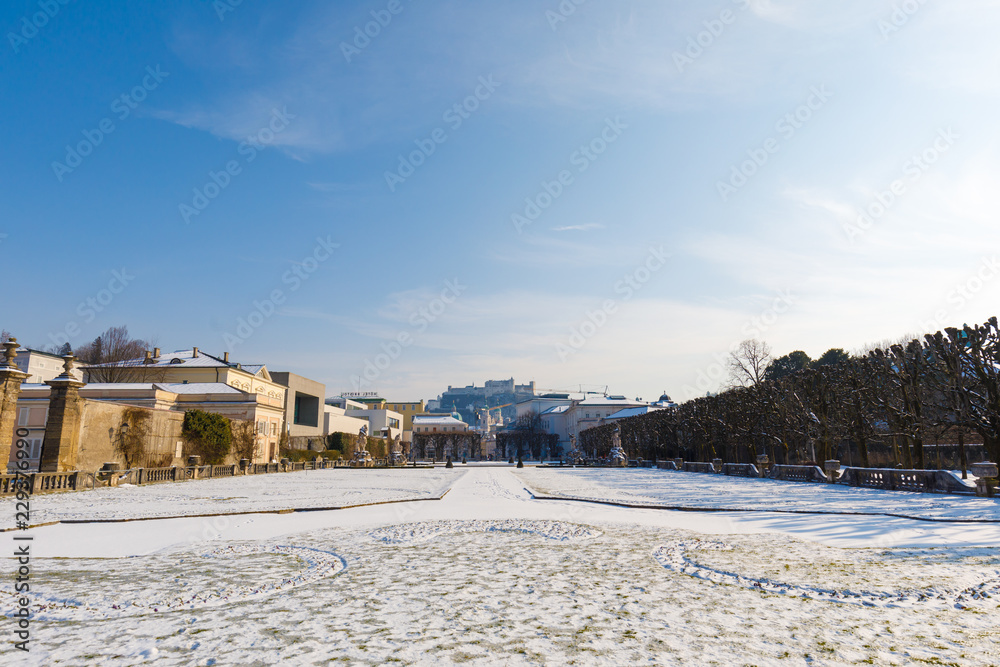 Winter at Mirabell garden, Salzburg