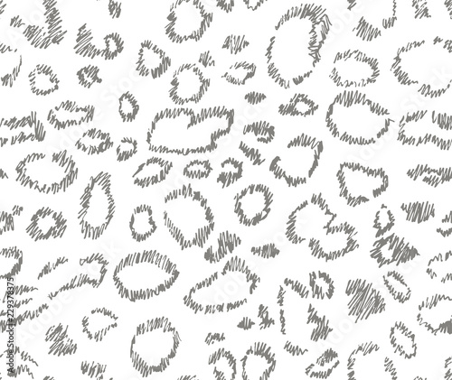 Leopard print. Animal pattern. Animal print graphics. Snow leopard skin. Spots of wild cats. 