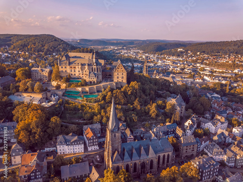 Marburger schloss, Elisabethkirche, Oberstadt, Marburg an der Lahn