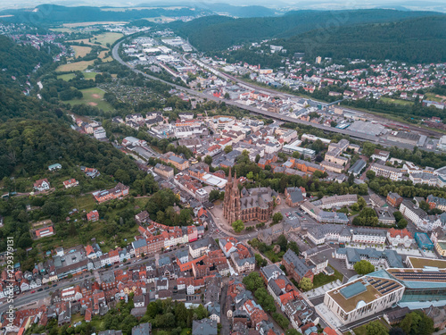  Luftaufnahme von Elisabeth kirche, Marburg an der Lahn