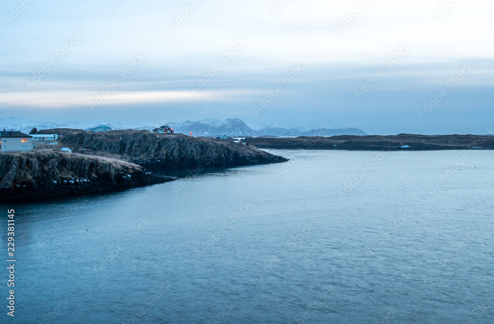 Seascape view of Stykkisholmur, Iceland