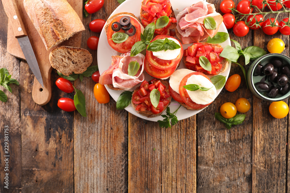 canape with tomato, mozzarella and basil canape with tomato, mozzarella and basil