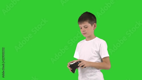 Good boy with a gamepad, isolated  