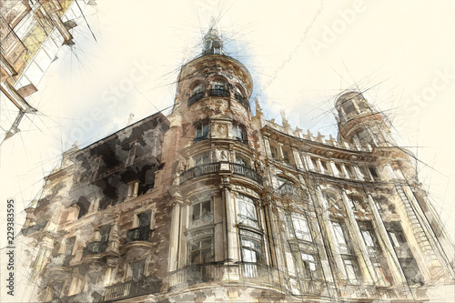 Elegant building in Madrid