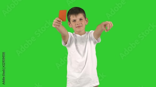 Good young boy as a referee, isolated  