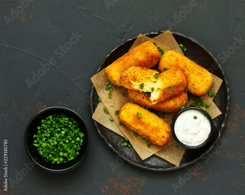 potato croquettes with cheese