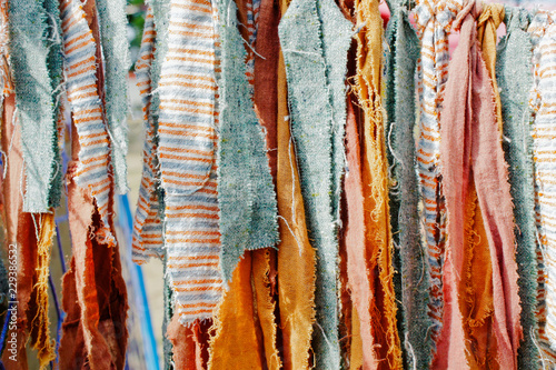 Colourful cloth decoration