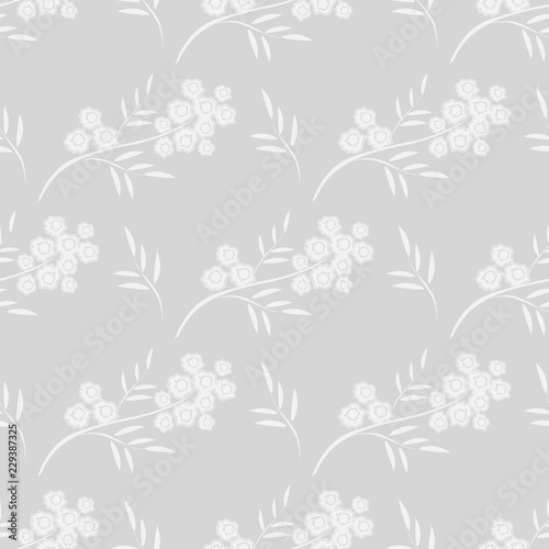seamless pattern with flowering branch