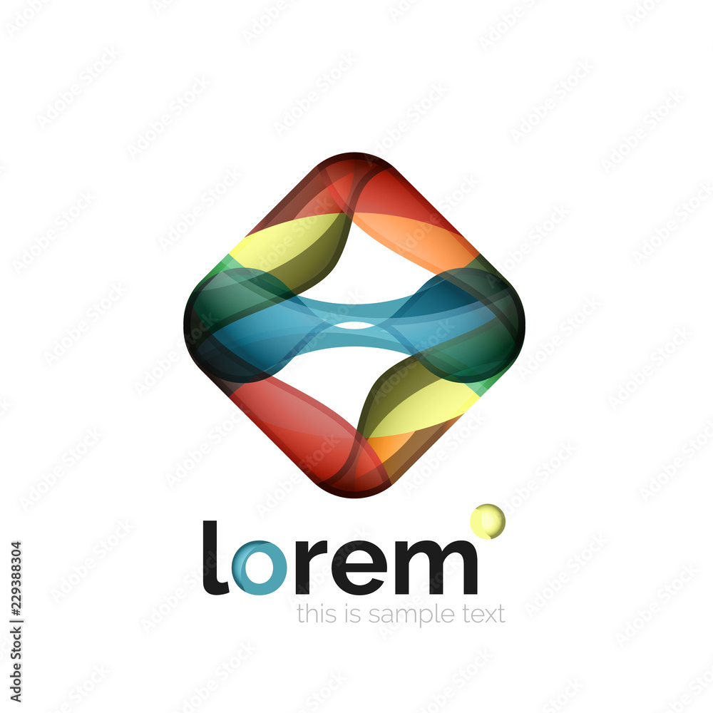 Geometric convergence vector business icon Geometric convergence vector business icon